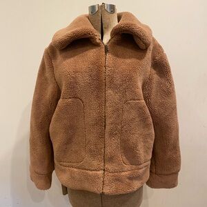 Banana republic faux shearling bomber style coat